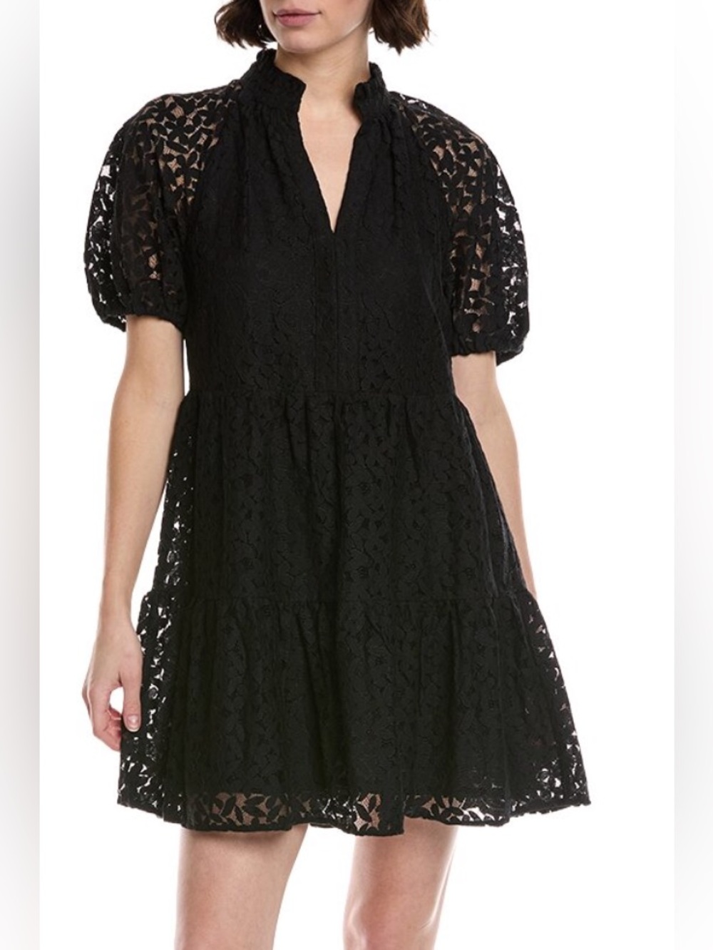 CeCe Lace Tiered Babydoll Dress